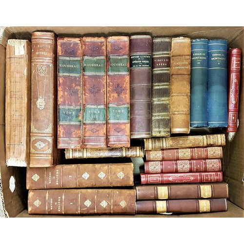 597 - Good Box of Mostly French Antiquarian Books