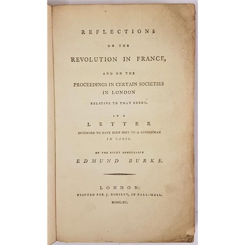 375A - Reflections on the Revolution in France, and on the Proceedings in Certain Societies in London Relat... 