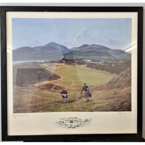 12 - Peter Munro (born 1954); a limited edition signed print, 'Royal County Down Golf Course', 246/350, c... 