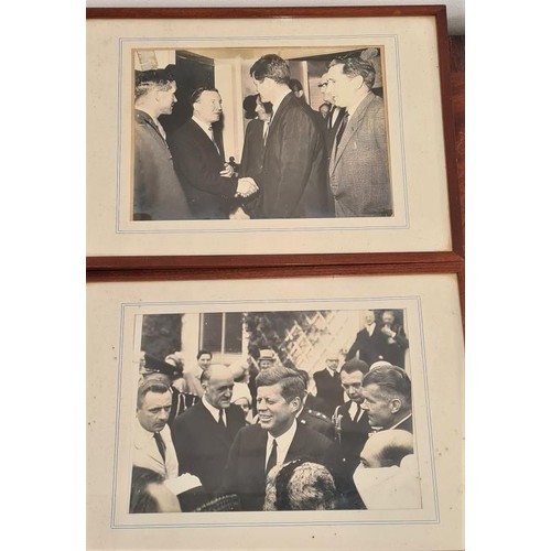 17 - Pair of Original Photographs of John F Kennedy's Visit to Ireland in 1963, one showing him meeting C... 