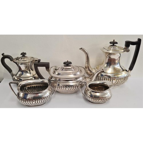 31 - Collection of 5 Piece Fluted Silver Plated Wares
