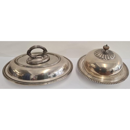 47 - Oval Entrée Dish and a three part muffin dish