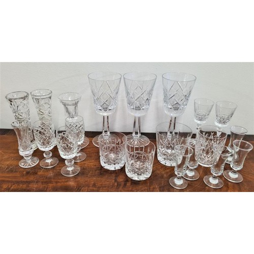 73 - Collection of Crystal and other drinking glasses (21)