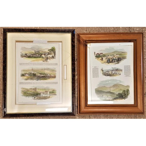 100 - Two Framed Scenes Taken From 19th Century Illustrated News of Ballingarry and Ardfinan interest (Co.... 