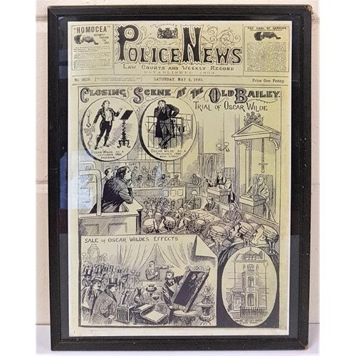 101 - Police News Closing Scene at the Old Baliey of the Trail of Oscar Wilde. 13.5 x 18.5ins