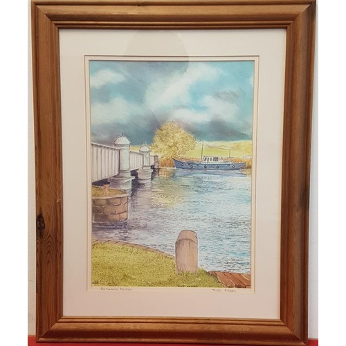 104 - Framed Print - Portumna Bridge by Trudi Killeen - c. 21 x 17ins