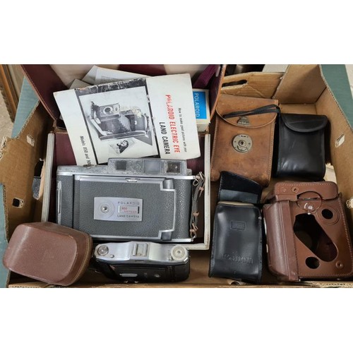 129 - Box of Vintage Cameras and Equipment