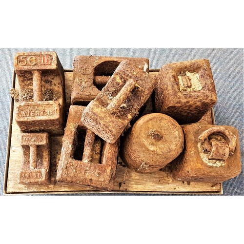 133 - Collection Of Large Cast Iron Weights (8)