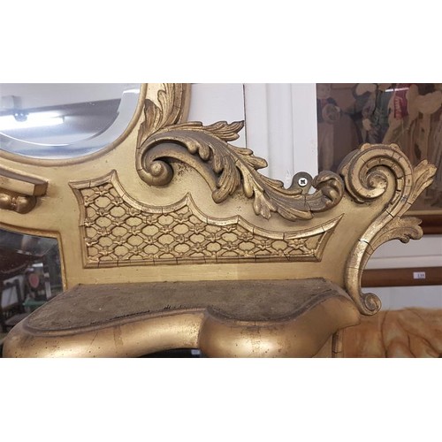 118 - Exceptional 19th Century Carved and Gilded Seven Panel Overmantle Mirror, profusely decorated with s... 