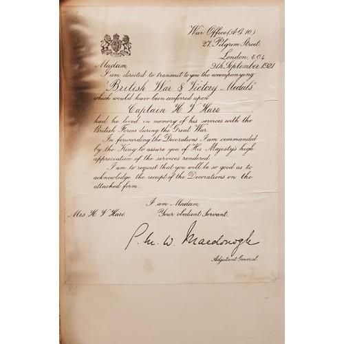 63 - 2 Albums. One containing letter dated 1848. Correspondence from King George on sending memorials on ... 