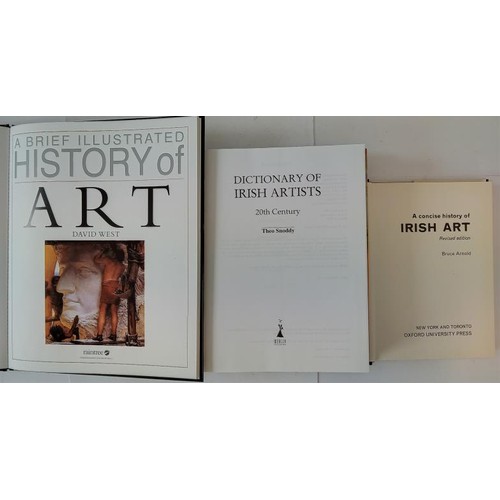 4 - Snoddy, Dictionary of Irish Artists, 20th century, 2006, quarto, 765 pages. Arnold, A Concise Histor... 
