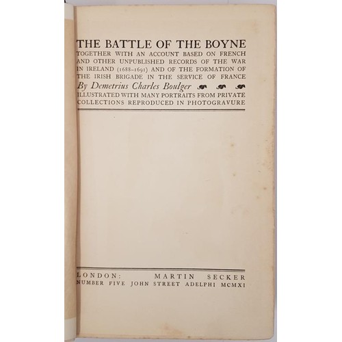 26 - The Battle of the Boyne together with Account Based on French and other unpublished records of the w... 