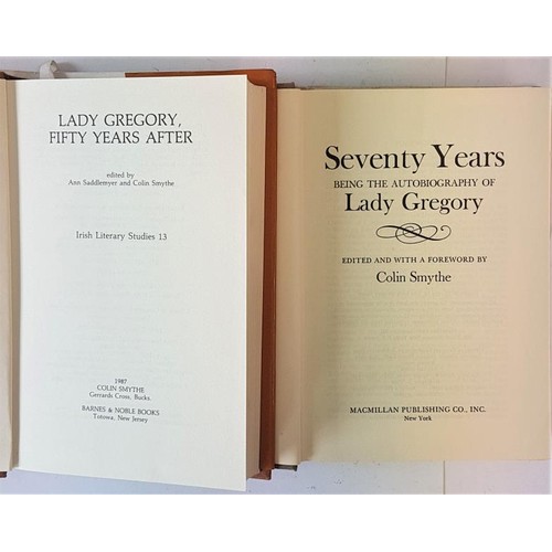 42 - Lady Gregory, Seventy Years, an autobiography, 1852-1922, ed Colin Smythe, 1976, 8vo, dj. Lady Grego... 