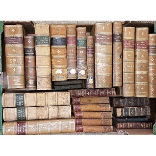 79 - Irish Bindings. Maynooth Prize Binding sets etc by Bellew Bookbinders Some ex college library other ... 