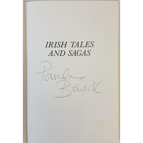 99 - Ulick O'Connor; Irish Tales and sagas, SIGNED and illustrated by Pauline Bewick, gift inscription, f... 