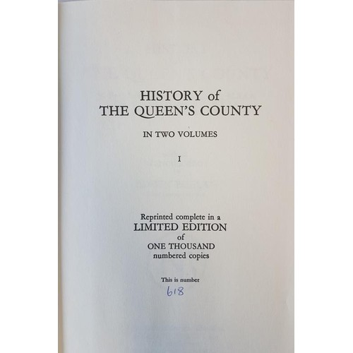 100 - History of the Queen's County in 2 vols John Canon O'Hanlon; Edward O'Leary; Matthew Lalor (Intro by... 