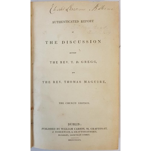 101 - Report of discussion between Rev. T Gregg & Rev. Thomas Maguire. Dublin. 1939 1st. Calf