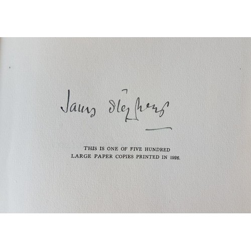 549 - James Stephens, Collected Poems, 1926, Macmillan and Co., 1st edition, signed by the author, one of ... 