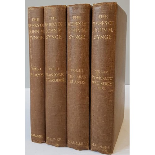 554 - John M. Synge. The Works. 1910. 4 volumes. Fine book plates. First collected edition in original bin... 