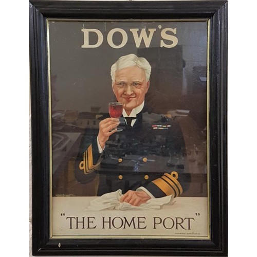 5 - Dow's The Home Port, advertising sign, 12 X 17 inches
