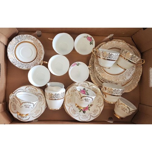 506 - Two Part Tea Sets with Gilt Decoration