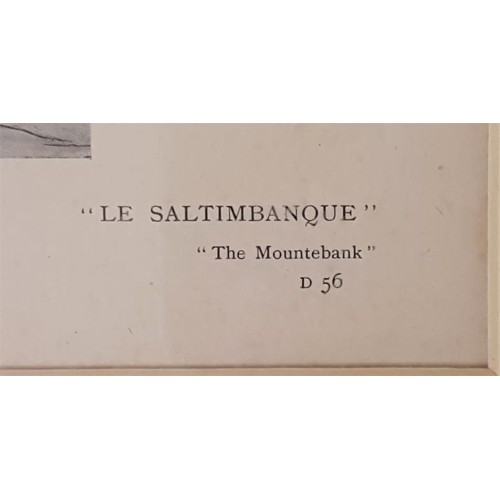 519 - Three Black & White Prints - An Ex-Choisister, Le Saltimbanque (The Montebank) and one other. La... 