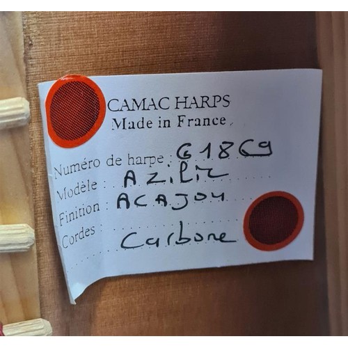 535 - A Camac of France Celtic Harp in fine condition with original transport cover and accessories. ... 