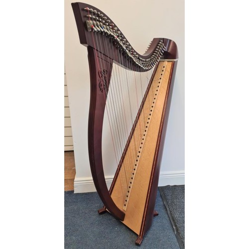 535 - A Camac of France Celtic Harp in fine condition with original transport cover and accessories. ... 