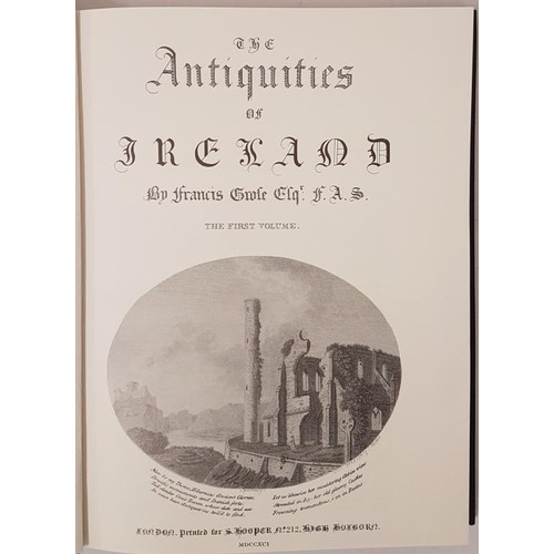 15 - Grose, Francis. The Antiquities Of Ireland. Two volume limited edition set in three quarter green le... 
