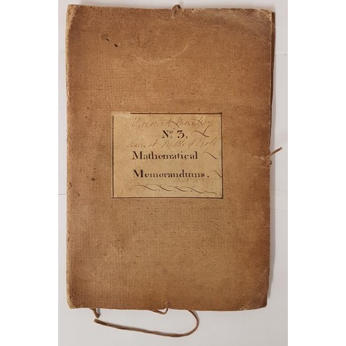17 - Mathematical Memorandums No. 3. 19th Century Manuscript pages, with detailed mathematical equations