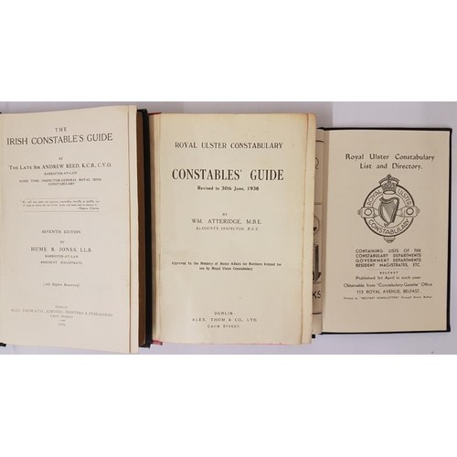 31 - The Irish Constable's Guide by Hume R Jones; Royal Ulster Constabulary- Constables' Guide, 1936 by W... 