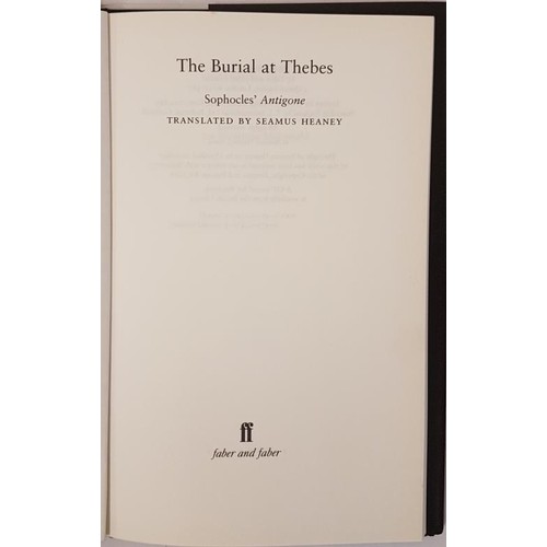 54 - Seamus Heaney. The Burial at Thebes. 2004. First. Fine d.j.