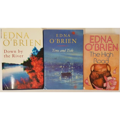 59 - Time and Tide by Edna O'Brien (SIGNED), published by Viking 1992; Down by the River by Edna O'Brien,... 