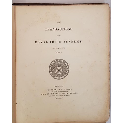 65 - William Rowan Hamilton. Transactions of the Royal Irish Academy, 1841. Large format. Articles includ... 