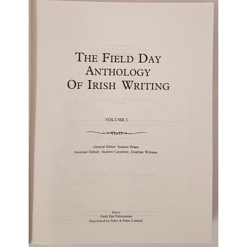 75 - Deane, Seamus. The Field Day Anthology of Irish Writing. 3 Vol Box Set, 1991, 1st edit, Derry.