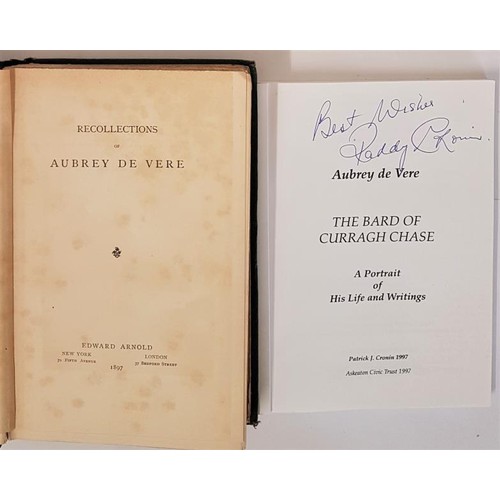 126 - Recollections of Aubrey de Vere, published by Edward Arnold 1897 1st edition; and Aubrey de Vere by ... 