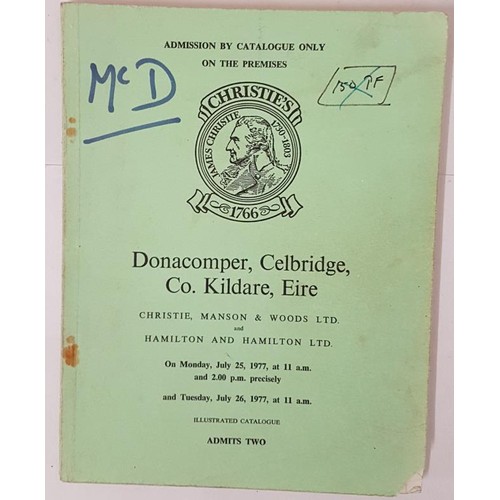 631 - Christies catalogue of contents of Donacomper, Celbridge sold 25-26th July 1977. Illustrated. Prices... 