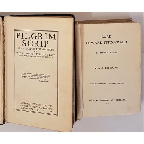 637 - Pilgrim Scrip More Random Reminiscences of the RT Hon Sir John Ross, Herbert Jenkins 1927, 1st editi... 