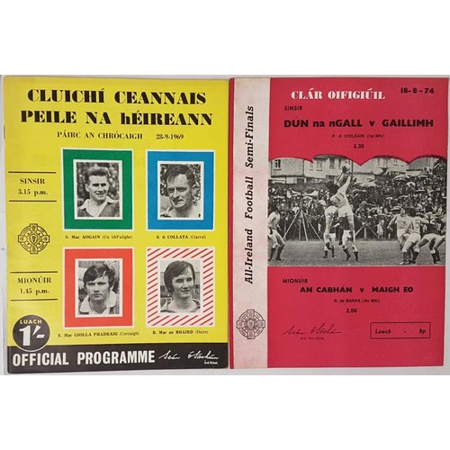 6 - Official Programmes for All Ireland Football Final 28th September 1969 Offaly V Kerry; All Ireland F... 