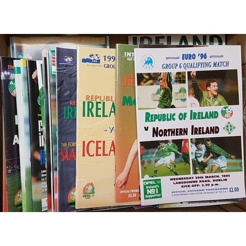 27 - Republic Of Ireland International Soccer Programmes (62) mostly 1990's and 9 ithers