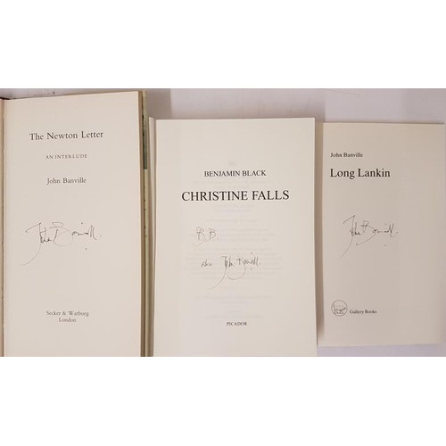 49 - John Banville – Christine Falls, Long Lankin and The Newton Letter, all first printings and Si... 