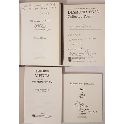 64 - Desmond Egan; Medea, first edition PB, St Andrews Press 1991; Desmond Egan, Collected Poems, signed ... 