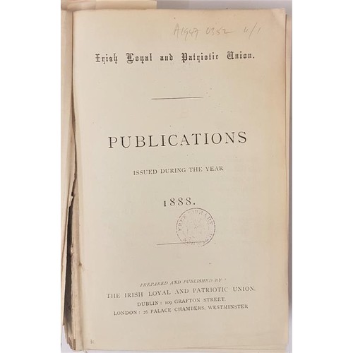 91 - Bound volume of pamphlets and leaflets of Irish political and agrarian interest. Hundreds of individ... 