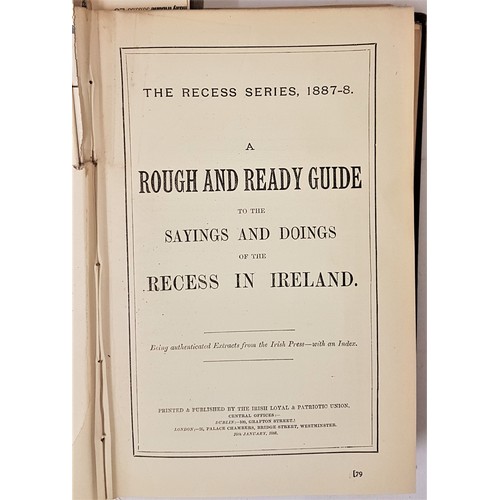 91 - Bound volume of pamphlets and leaflets of Irish political and agrarian interest. Hundreds of individ... 