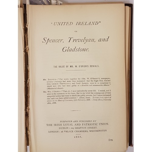 91 - Bound volume of pamphlets and leaflets of Irish political and agrarian interest. Hundreds of individ... 