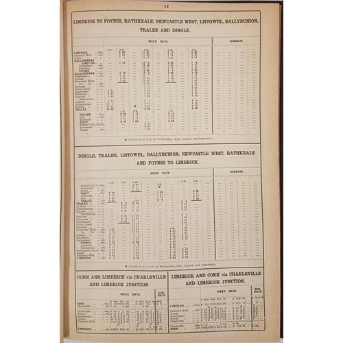 14 - Great Southern Railways Time Table July 1924 to October 1925. Large format bound volume with 4 time ... 