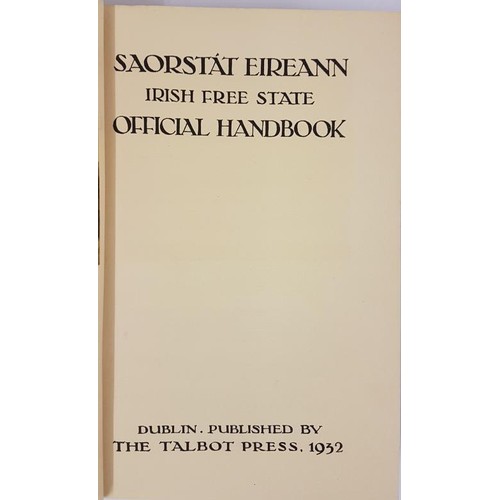 33 - Saorstat Eireann Official Handbook with map. Bulmer Hobson 1932