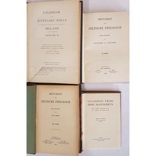 42 - Zeitschrift fur Celtische Philoologie by Kuno Meyer and Stern. Halle. 1899 lovely leather binding; s... 