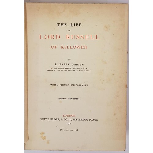 63 - The Life of Lord Russell of Killowen, R. Barry O’Brien , 1901