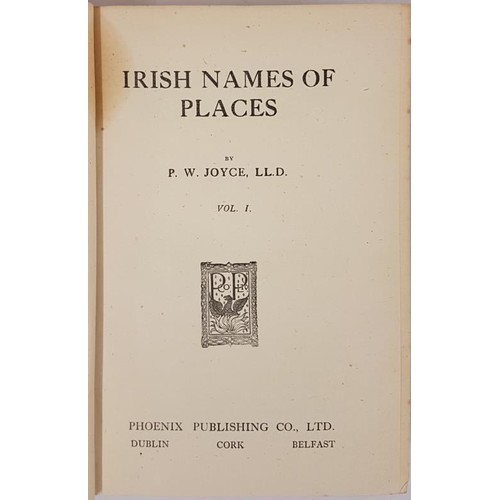 73 - Irish Places of Names. 3 vols. P. W. Joyce c.1913